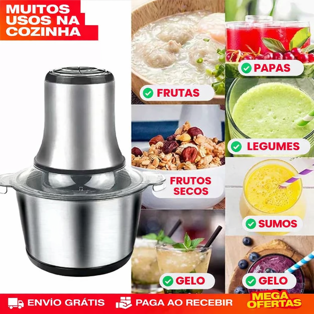MOLINHO ELÉTRICO DE AÇO INOXIDÁVEL 2 LITROS - MOLINOX™