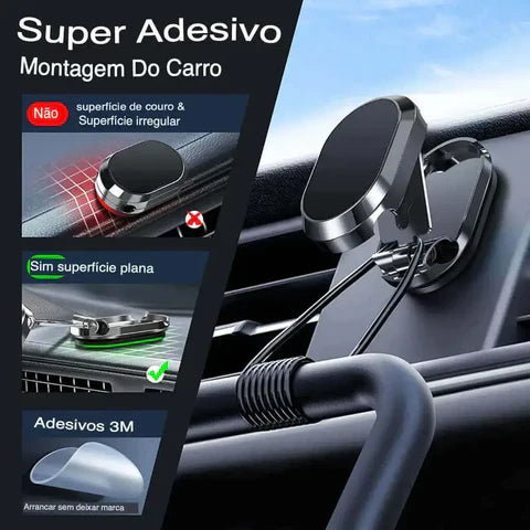 SUPORTE MAGNÉTICO PARA TELEFONE CELULAR PARA CARRO - PHONE HOLDER™