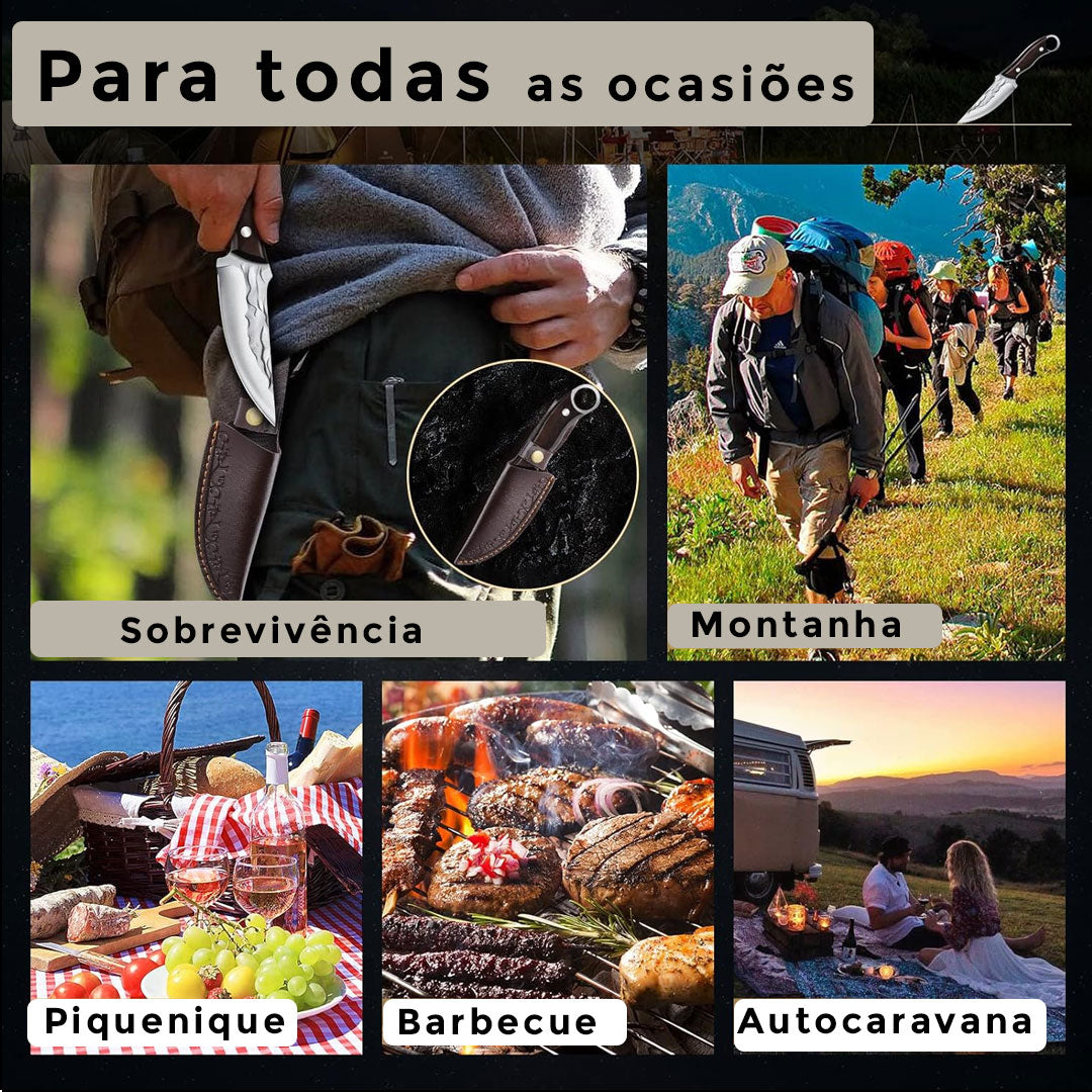 Faca MultiUsos 100% Forjada à Mão - KNIFE JAP