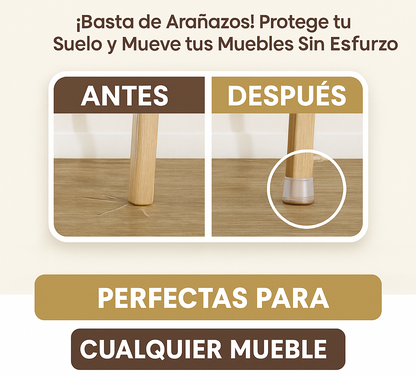 FUNDA DE SILICONA PARA PATAS DE MUEBLES ANTI-ARAÑAZOS - MOVEFLEX
