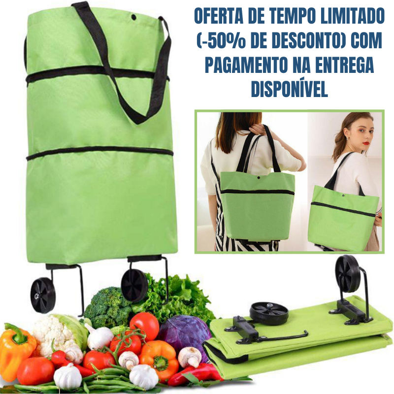 Saco e Carrinho de Compras 2 em 1 - EasyShop™