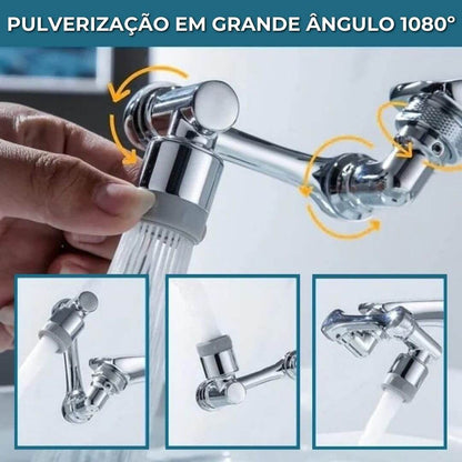 EXTENSOR DE TORNEIRA GIRATÓRIO UNIVERSAL 1080° - FLEXIFLOW™