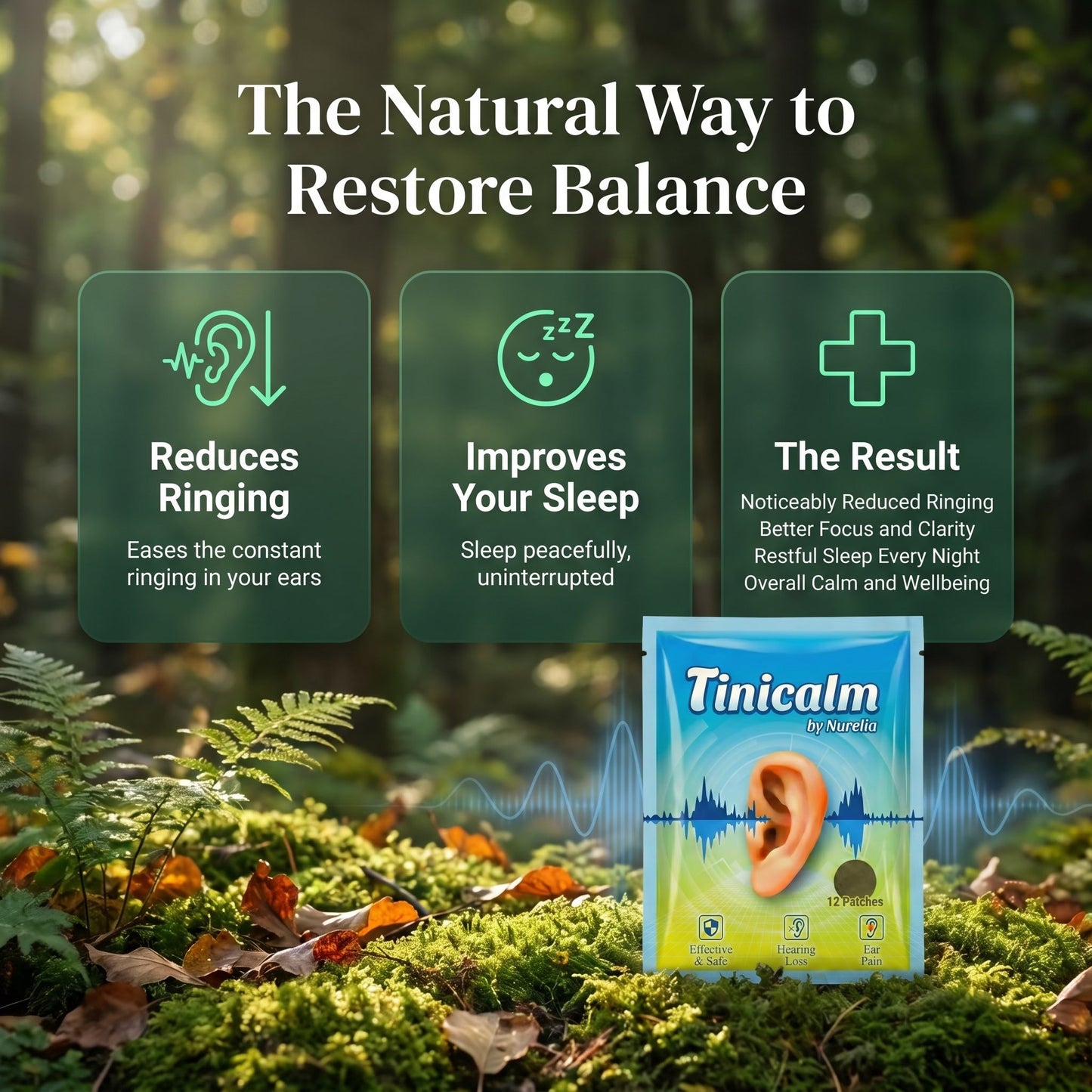 Herbal Patches for Tinnitus, pack of 12 – TINICALM™