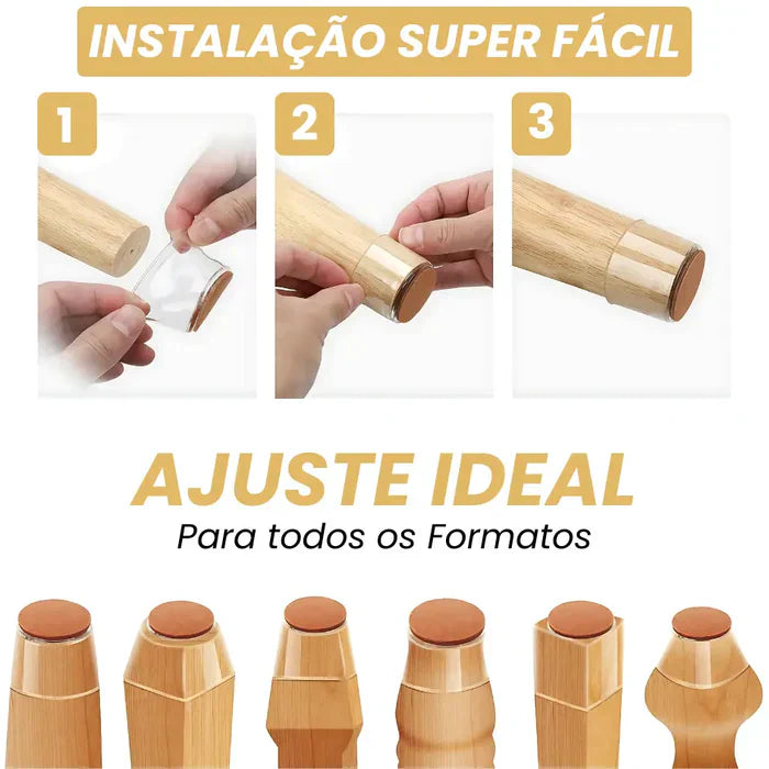 TAMPA DE SILICONE PARA PÉS DE MÓVEIS - MOVEFLEX