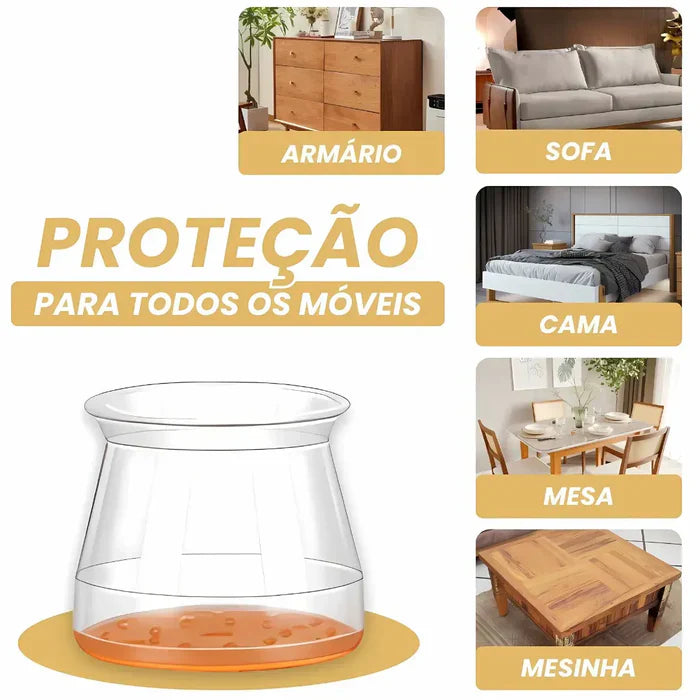TAMPA DE SILICONE PARA PÉS DE MÓVEIS - MOVEFLEX