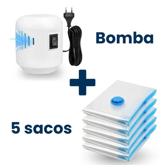 Kit Compactador com Bomba Elétrica - Vacuum Pro